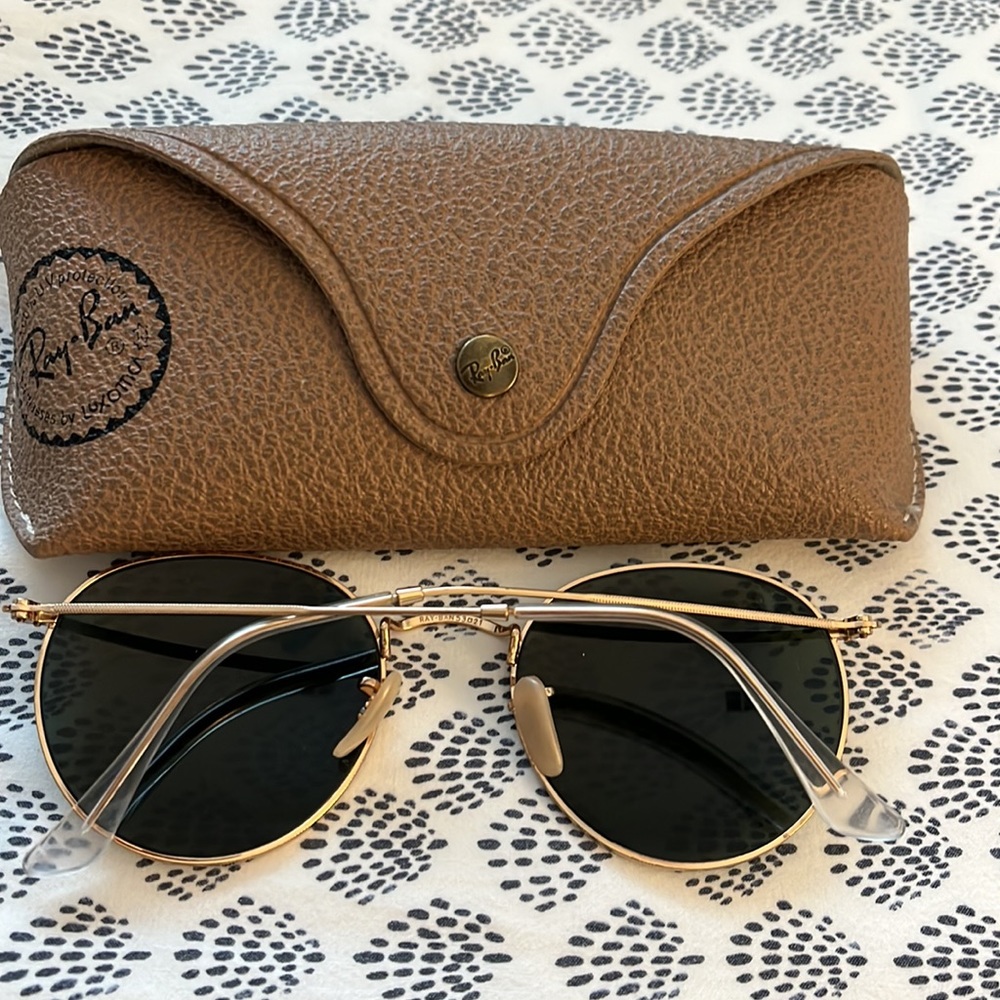 Ray-ban round sunglasses gold color💖 - Picture 3 of 3